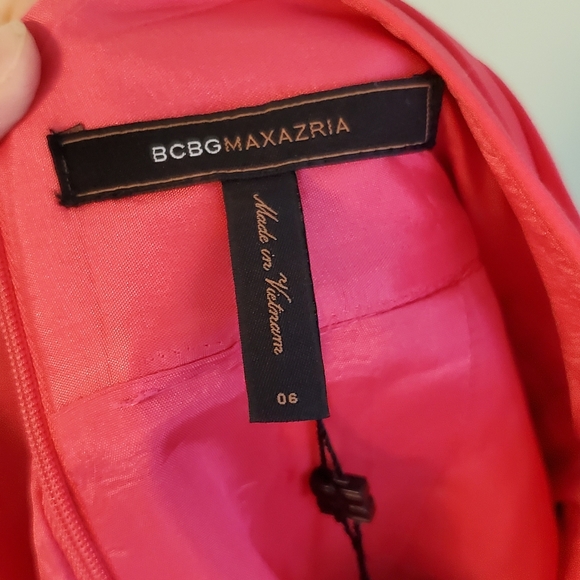 BCBGMAXAZRIA Pink Half Bow Mila The Pleated Skirt - Picture 9 of 11